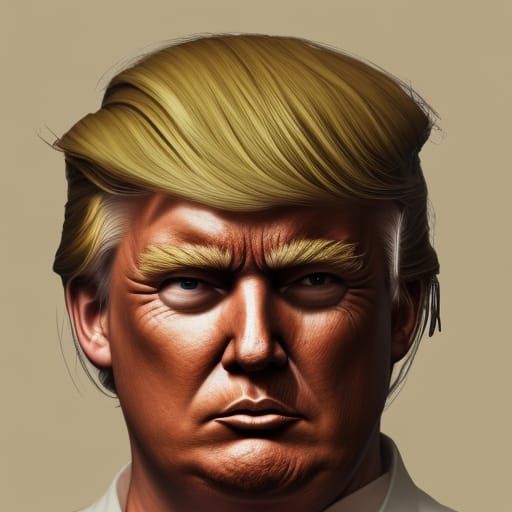 Hyperdetailed Portrait of Austronesian Donald Trump