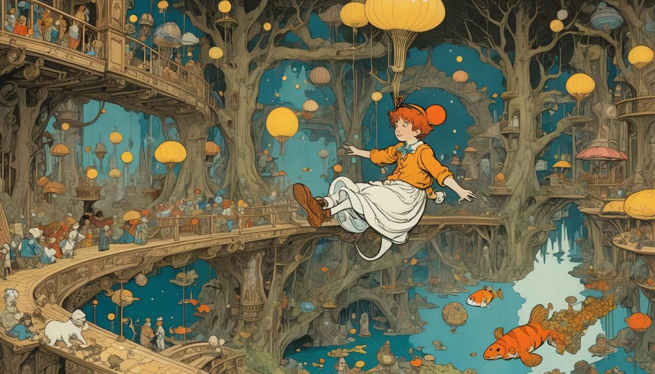 Little Nemo and Flip in Wonderland Illustration