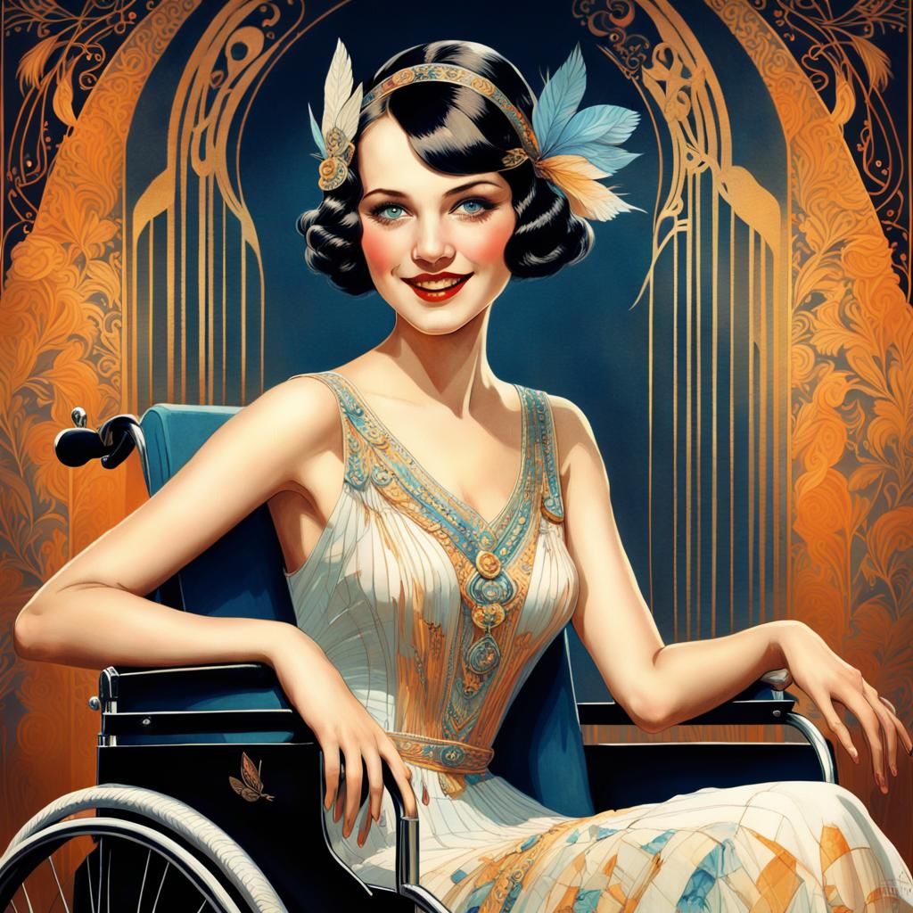 Princess sitting in a wheelchair