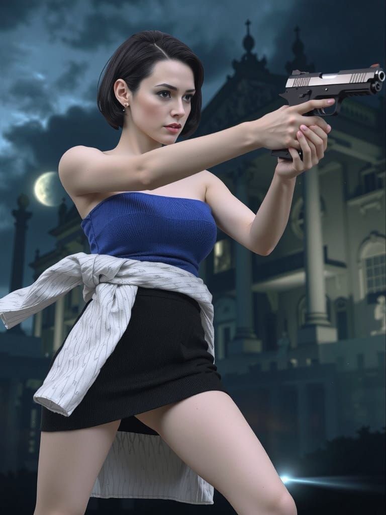 Jill Valentine in Action: Cinematic Museum Scene
