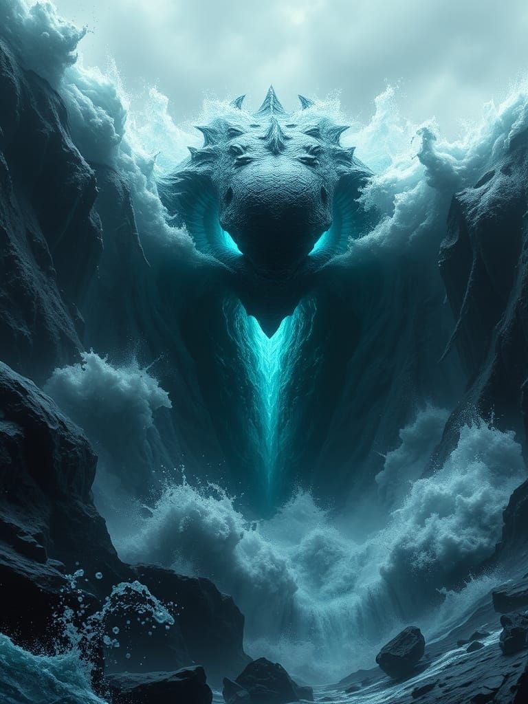 Colossal Water Monster Surges from Drowned Abyss