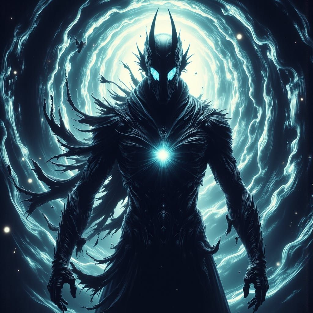 Time Bender Supervillain in Cyberpunk Vortex