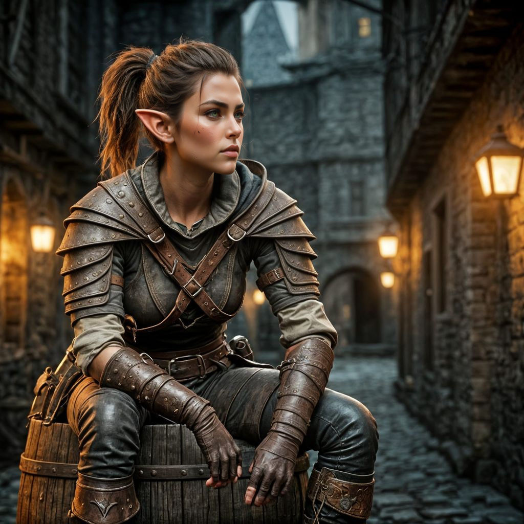 Ethereal Medieval Elf Bandit, Cinematic Film Still