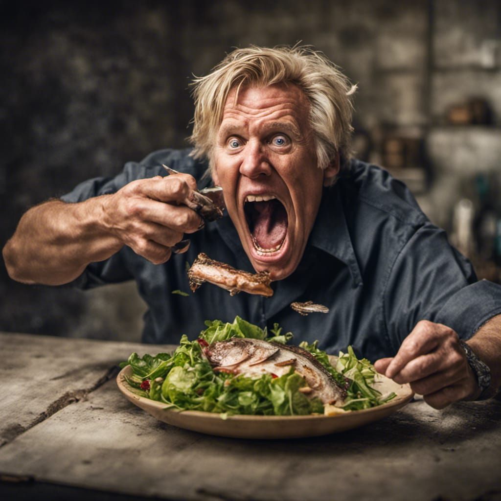 Horrifying Fish Head Salad Scream
