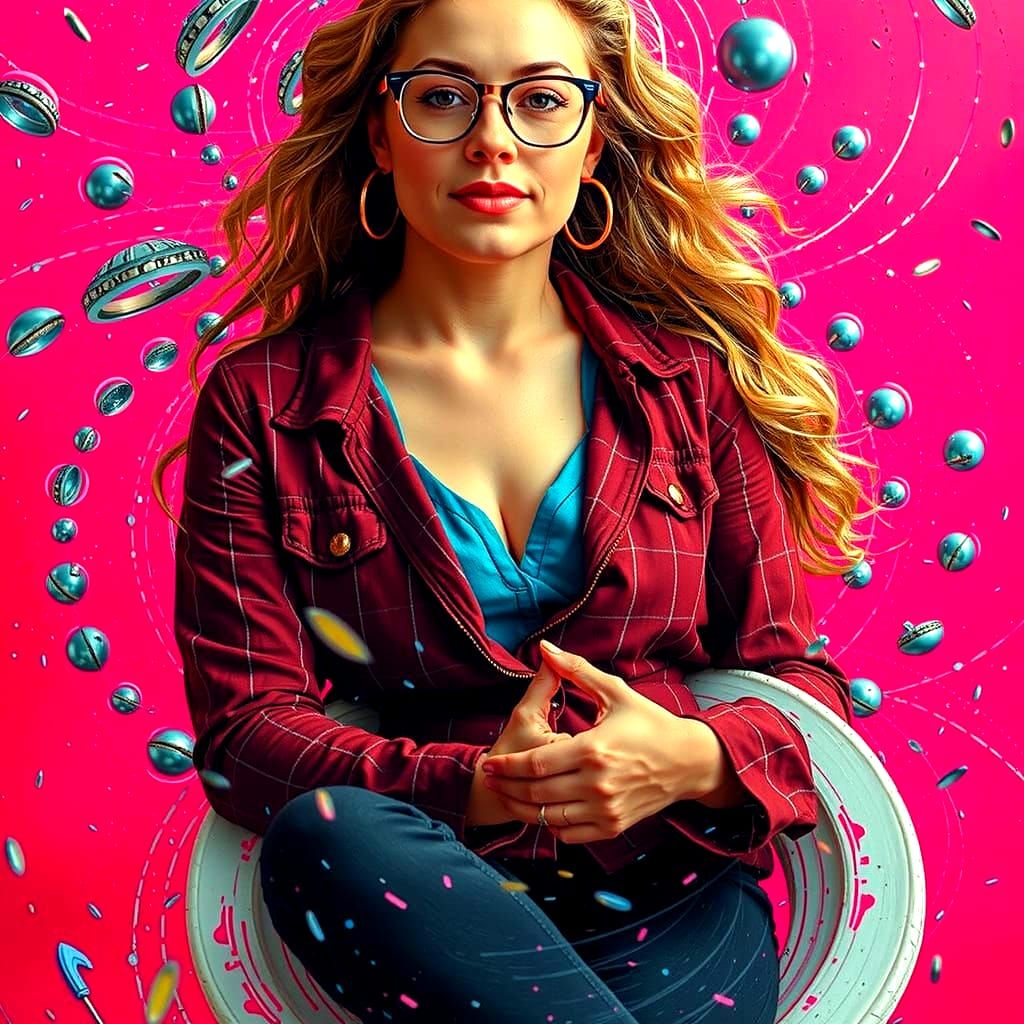 Abstract Swirling Vortex of Rotating Forces