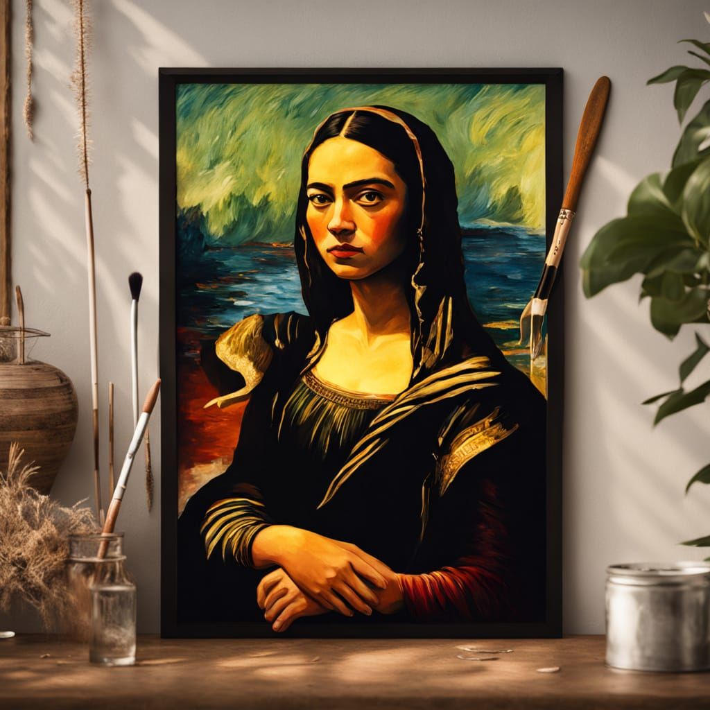 Van Gogh and Frida Kahlo in Creative Harmony