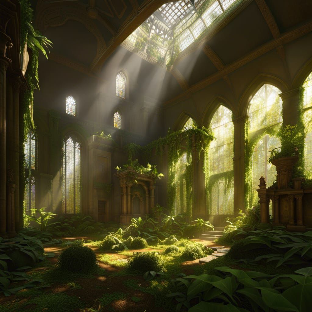 Jungle Overgrowth in Abandoned Church Ruins