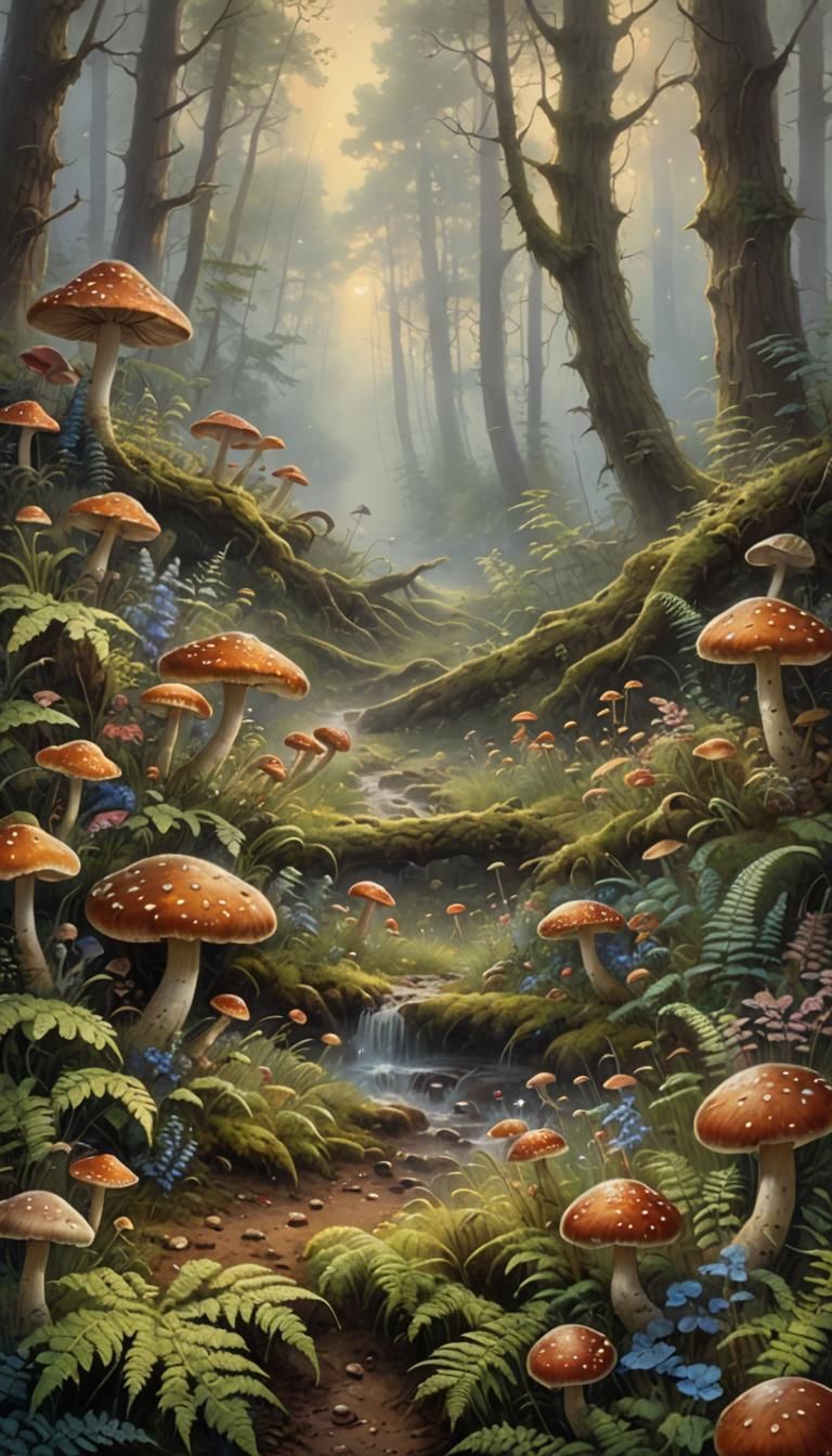 Achromantula in Ethereal Forest Clearing