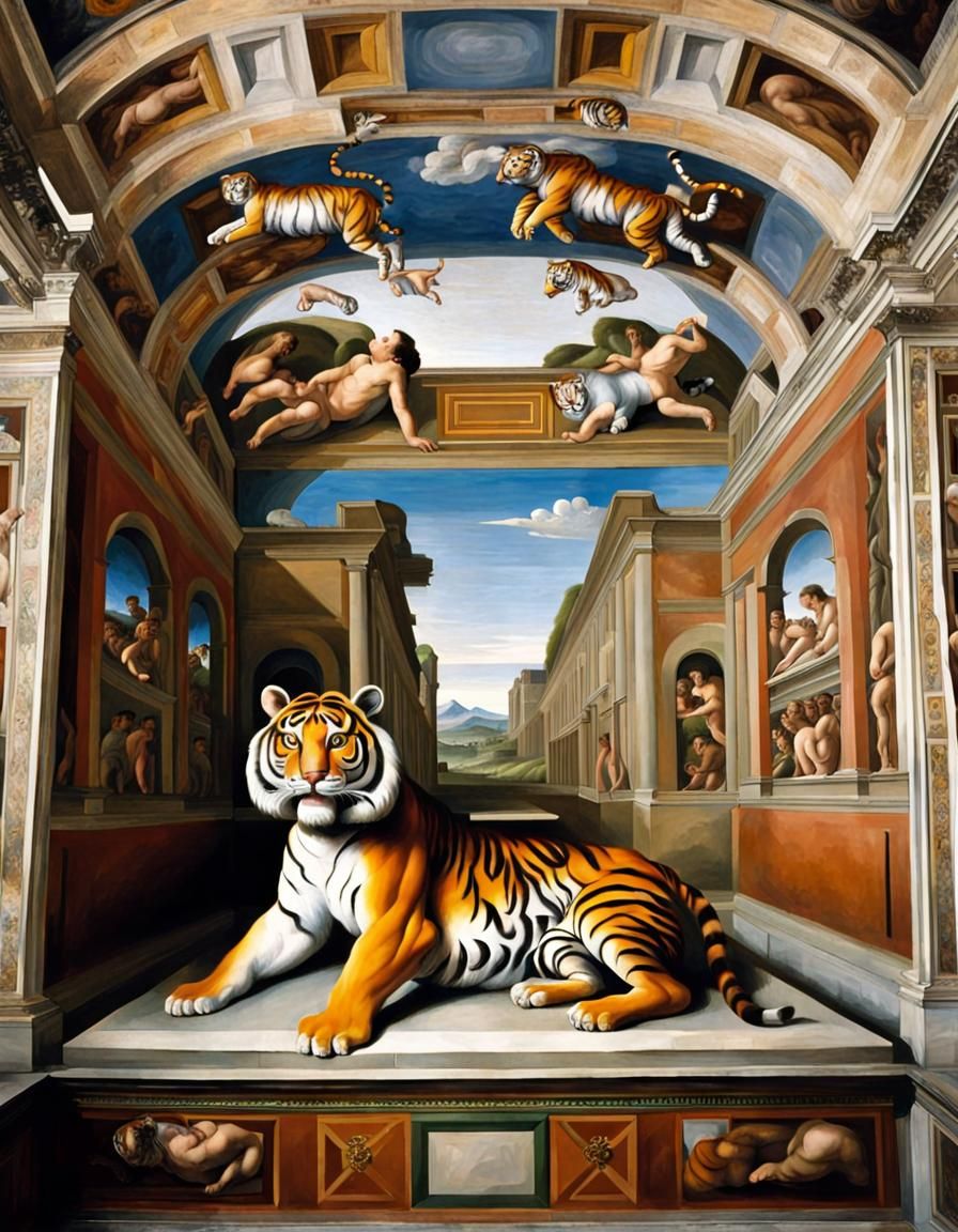 Tiger in the Sistine Chapel: Digital Rendering