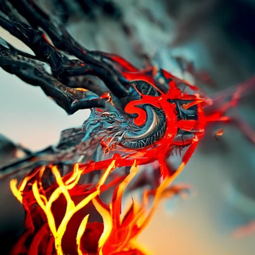 Detailed Sigil of Fire Fantasy Concept Art