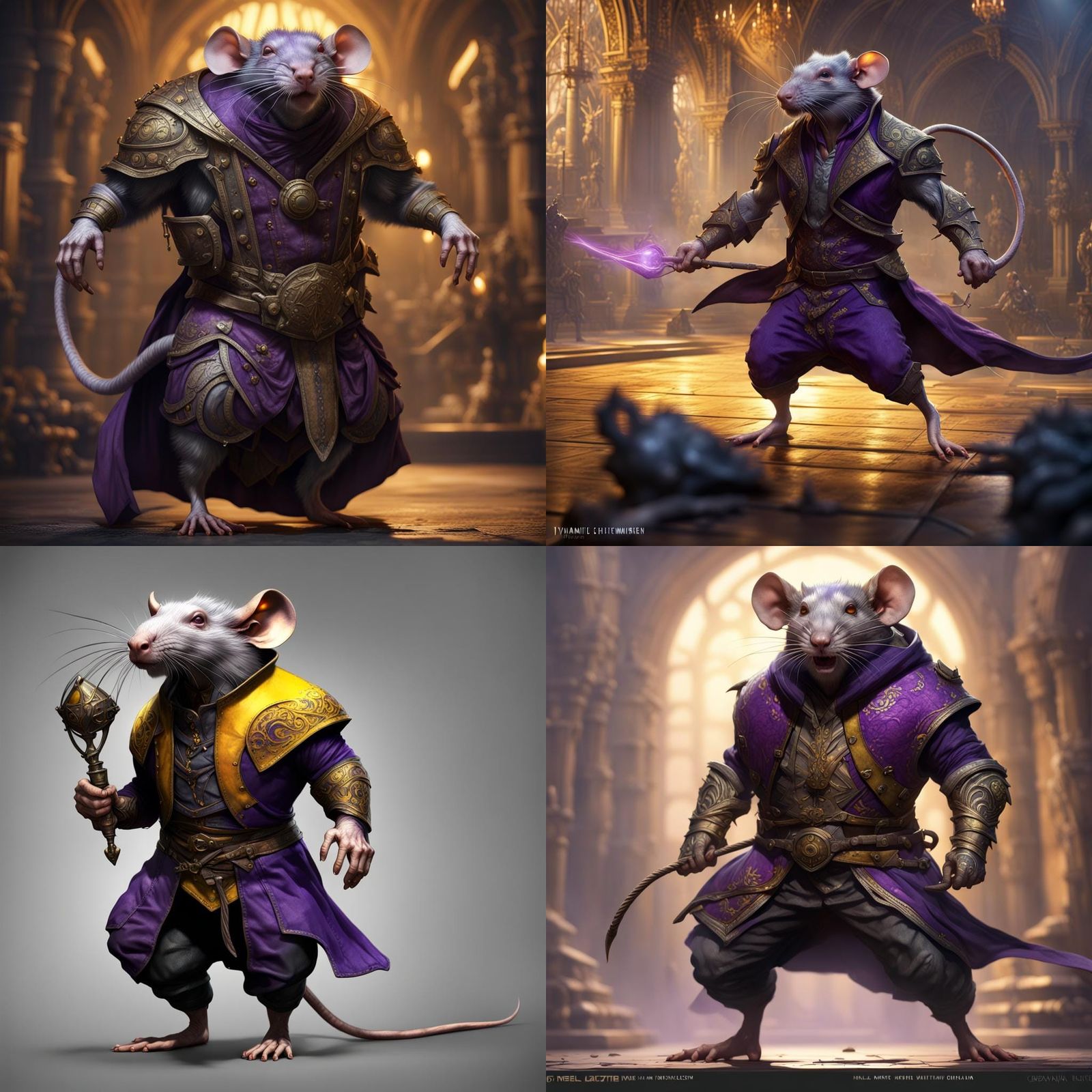 Templar Rat Warrior in Dark Fantasy Style