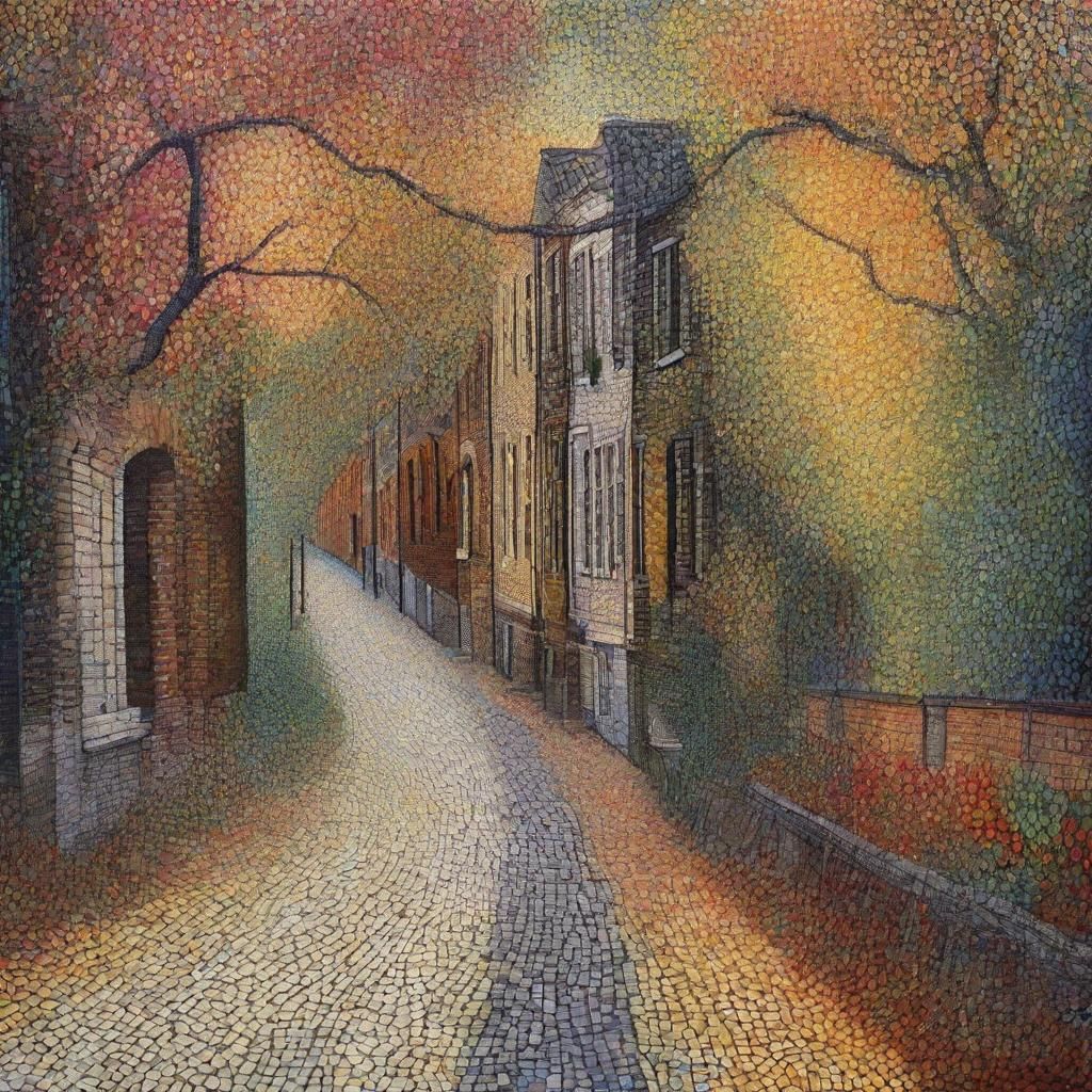 Romantic Image in Pointillism Style