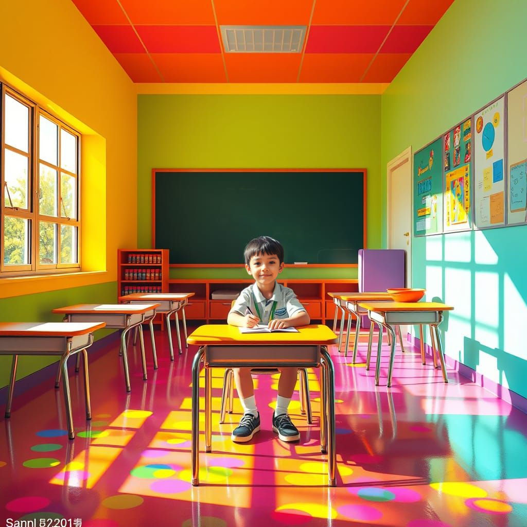 Colorful Classroom Scene