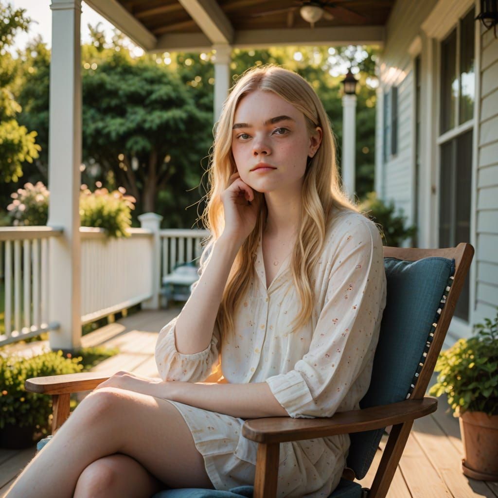 Suburban Teenage Girl in Warm Natural Light