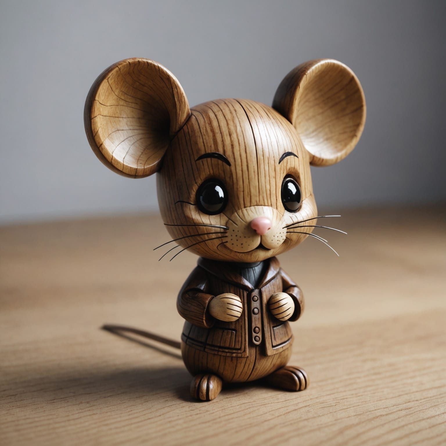 Chibi Mouse Wood Carving
