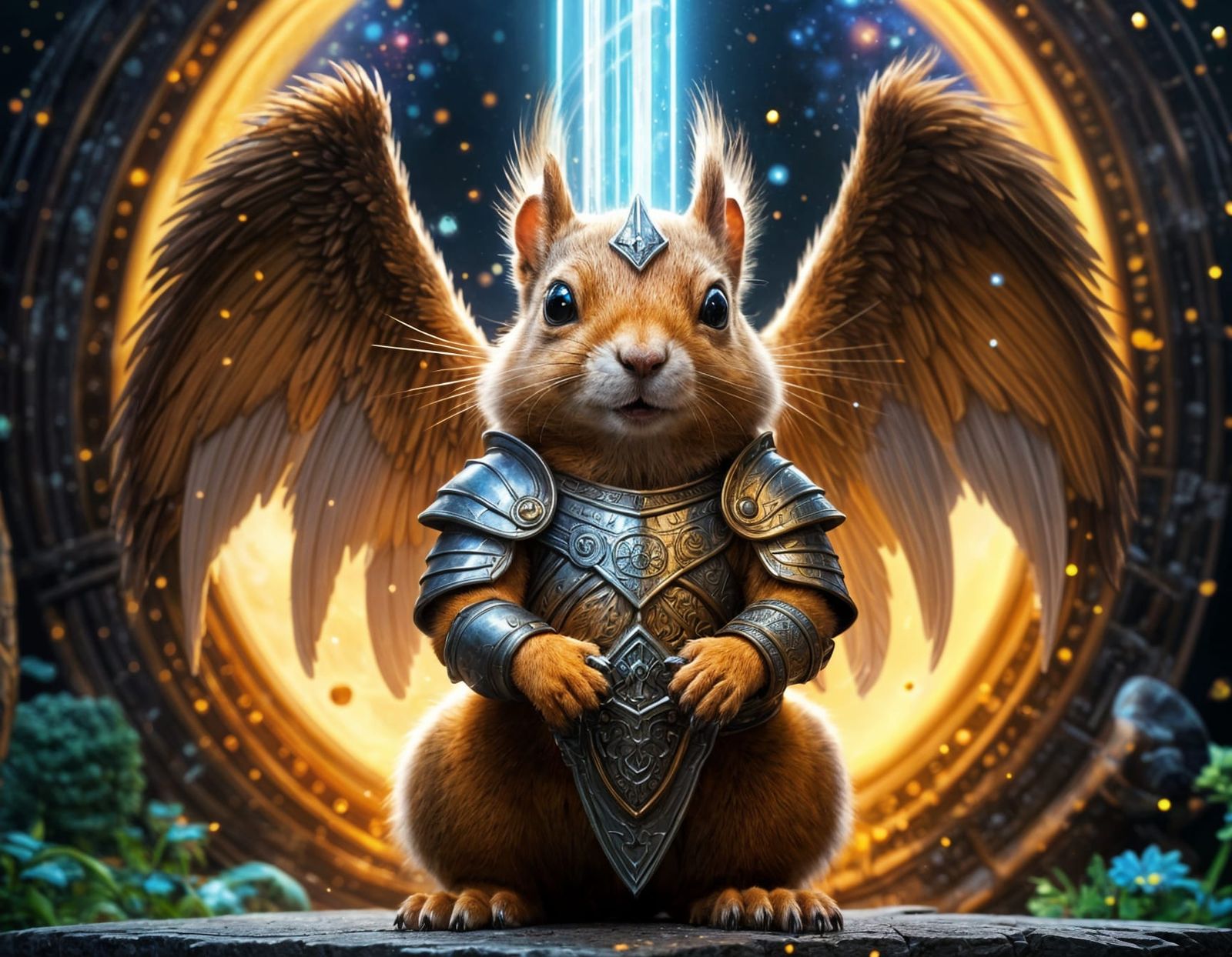 Armored Squirrel Guardian of Cosmic Portal
