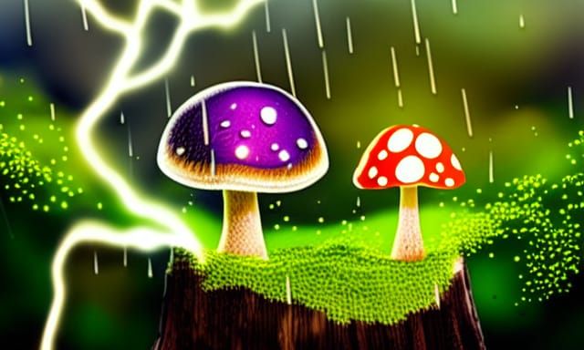 Tinkerbell in a Magical Mushroom Storm