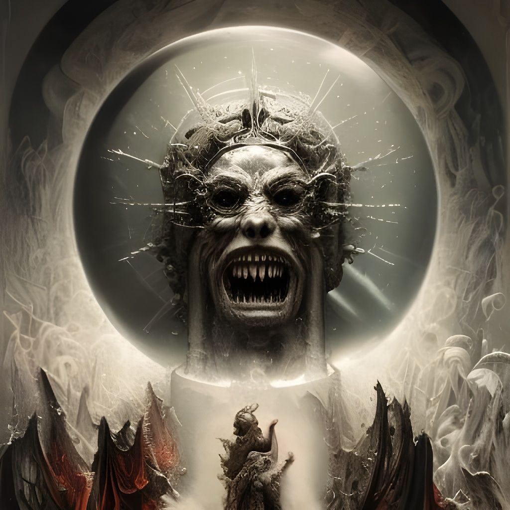 Apocalyptic Snow Globe: A Dark Fantasy Vision