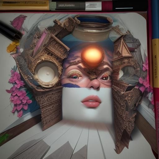 Detailed 3D Anamorphosis in Photorealistic Style