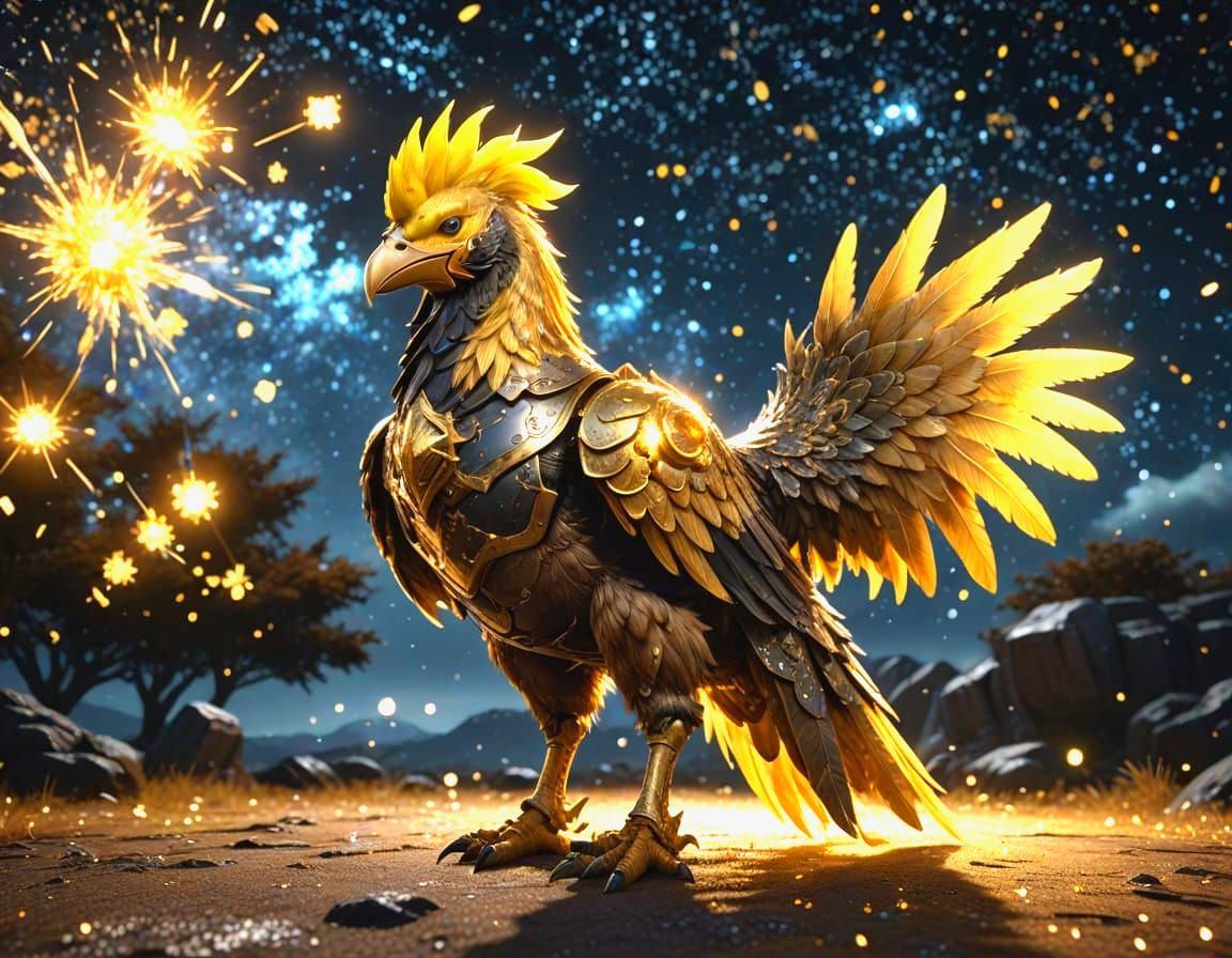 Ethereal Chocobo in Cosmic Armor