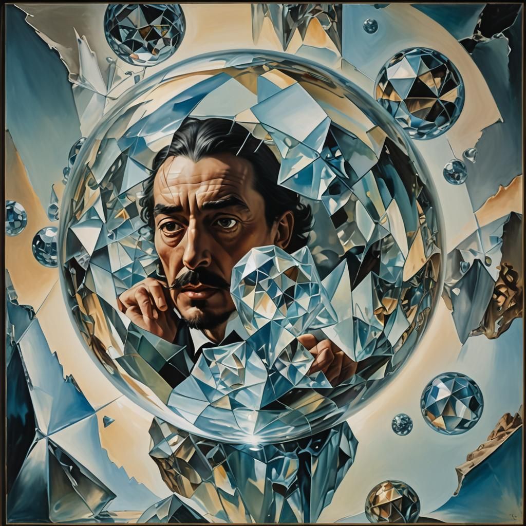 Surreal Crystal Sphere of Fragmented Identities