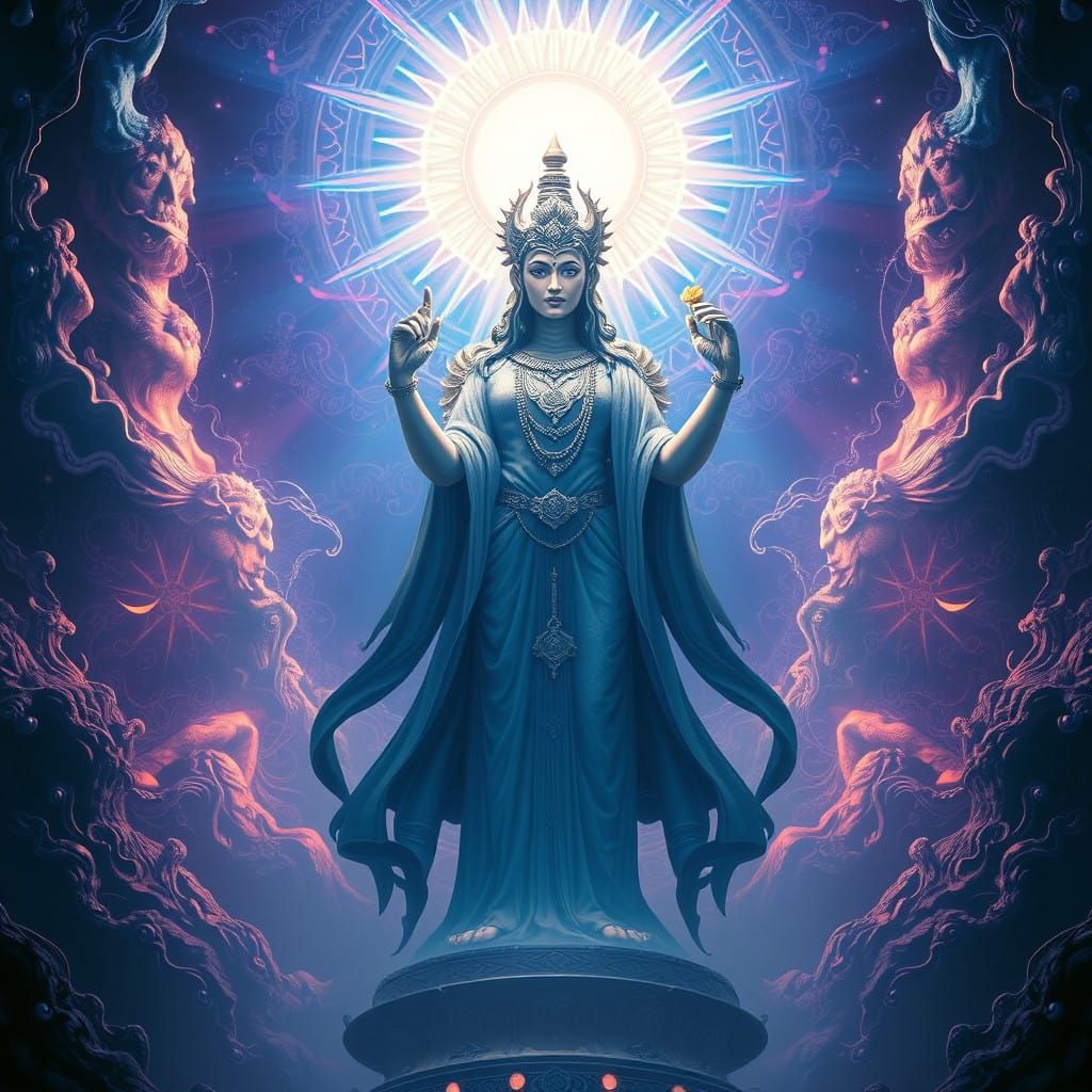 Divine Deity Radiates Sacred Energy