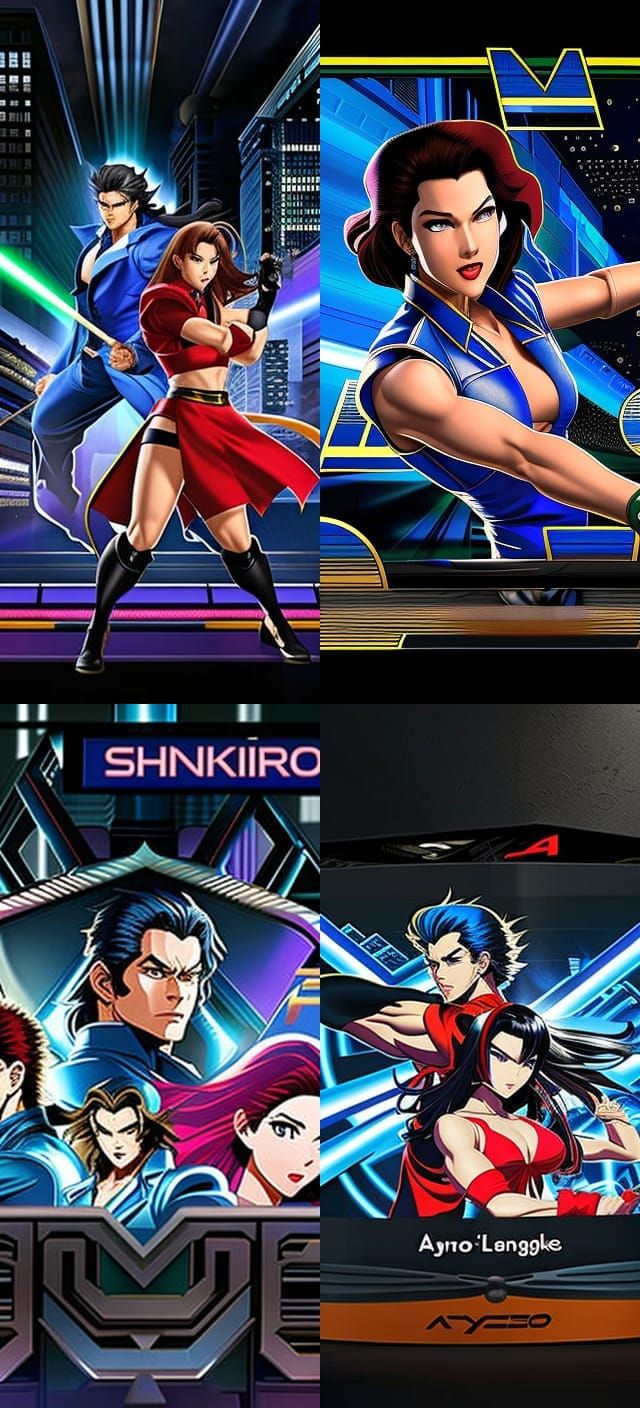 Anime Portrait in Streets of Rage Style