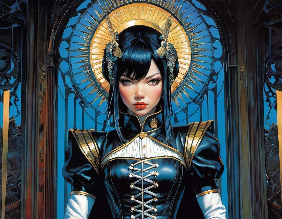 Surreal Sci-Fi Character Portrait with Intricate Details