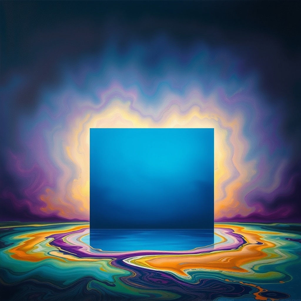 Surreal Dreamscape in Abstract Expressionist Style