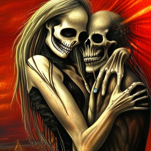 skeleton couple