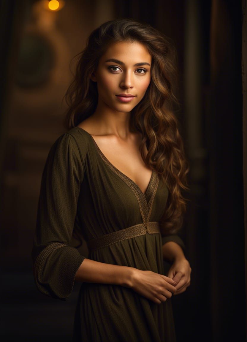 Medieval Beauty in Detailed Fantasy Portrait