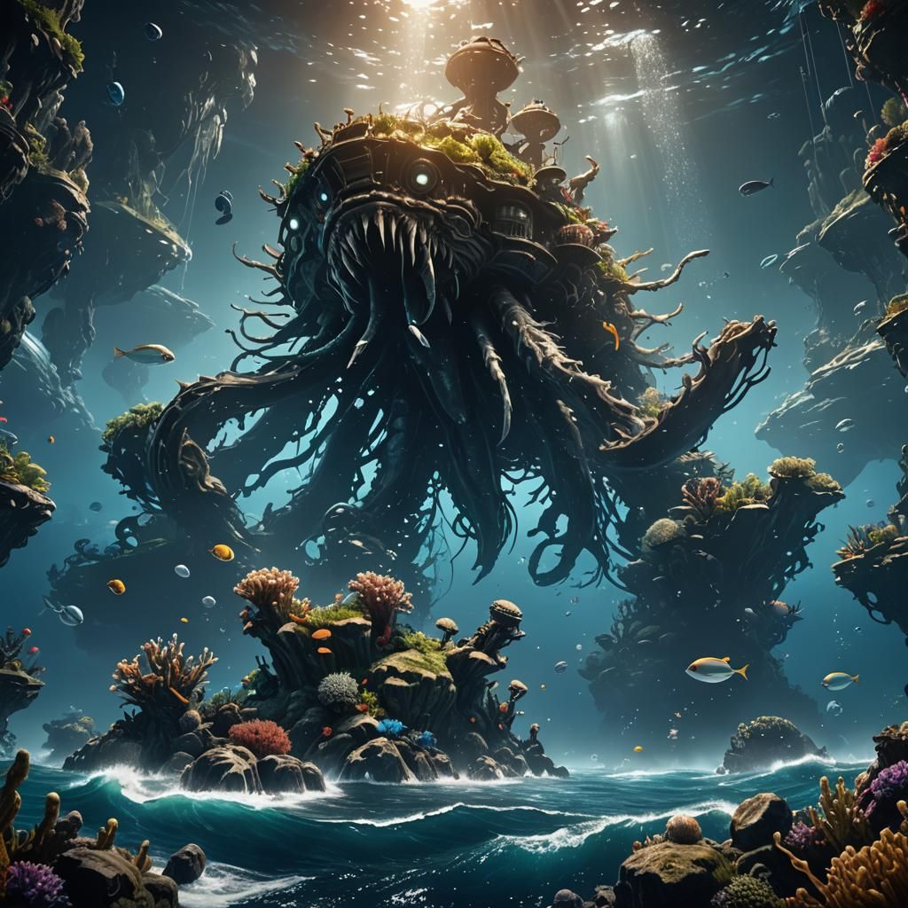Epic Deep Ocean Scene in 3D
