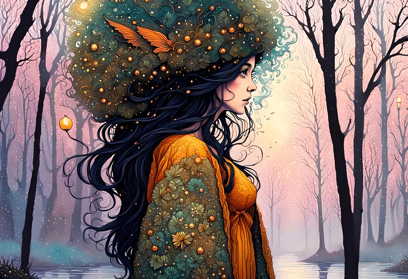 Beautiful fantasy fairy 
landscape, by james r eads