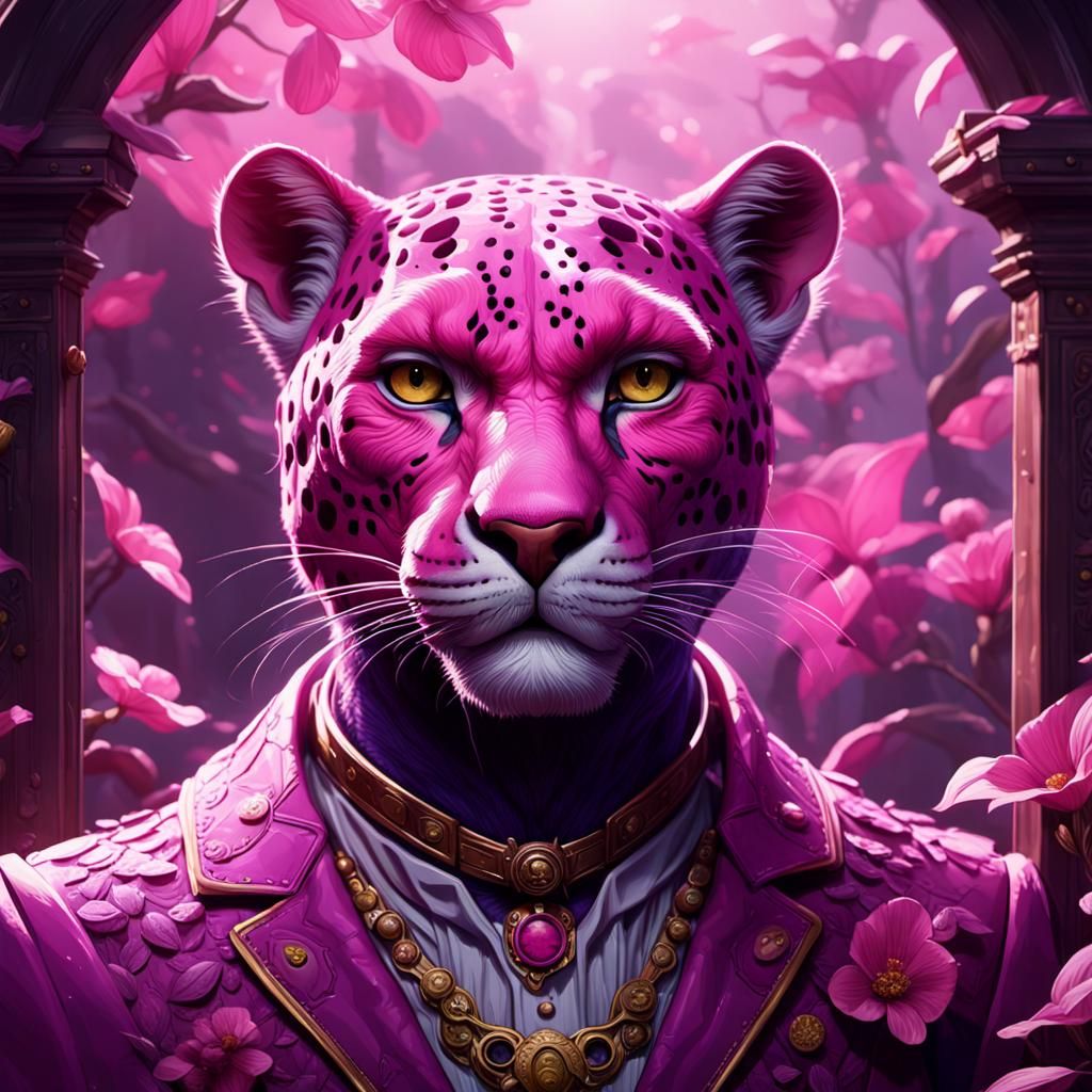Pink Panther in War, Dark Fantasy Concept Art