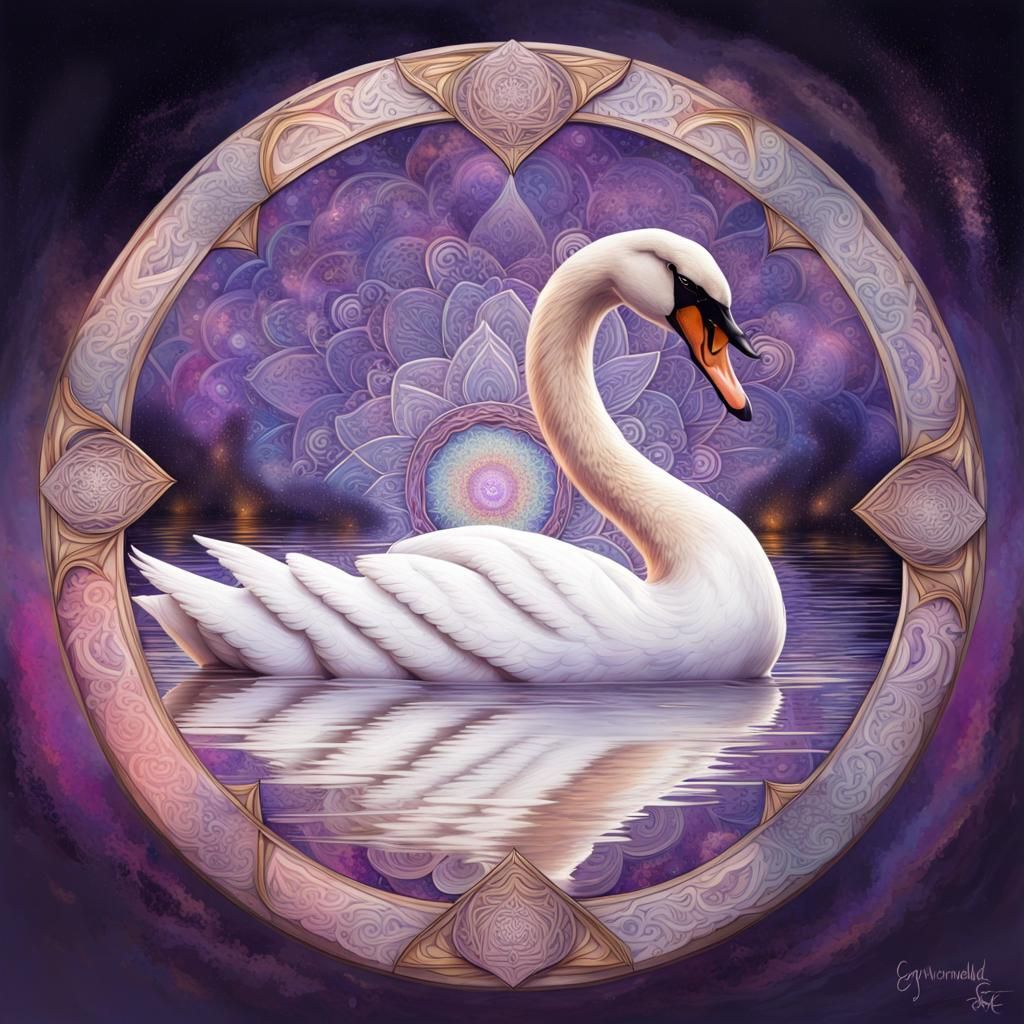 Lavender Dreams: The Majestic Swan Odyssey Embarks on a Journey through Enchanted Starry Skies