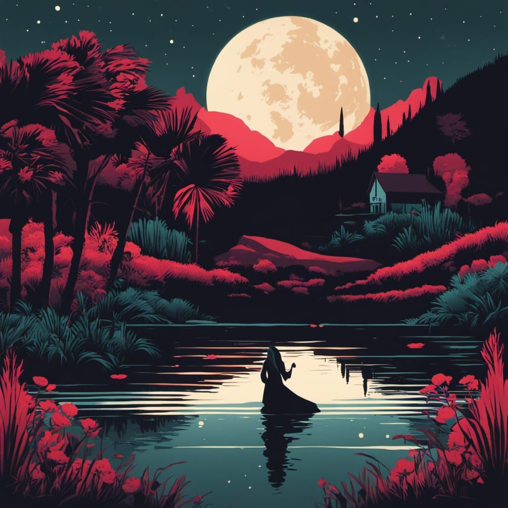 Minimalist La Llorona by Moonlit River