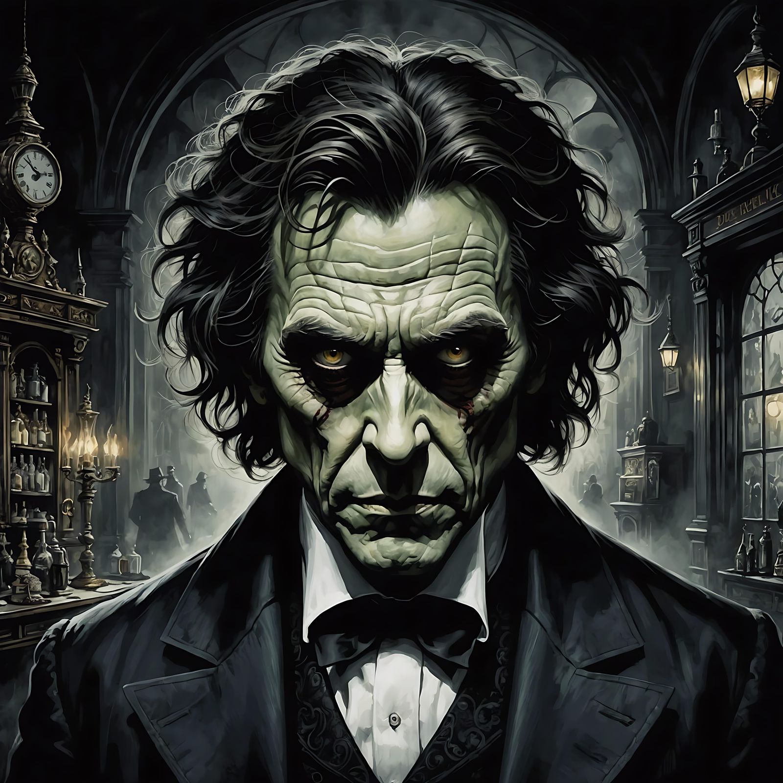 Ominous Dr. Jekyll and Mr. Hyde Artwork