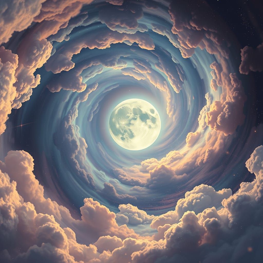 Luminous Celestial Dreamscape in Detailed Matte Painting Sty...