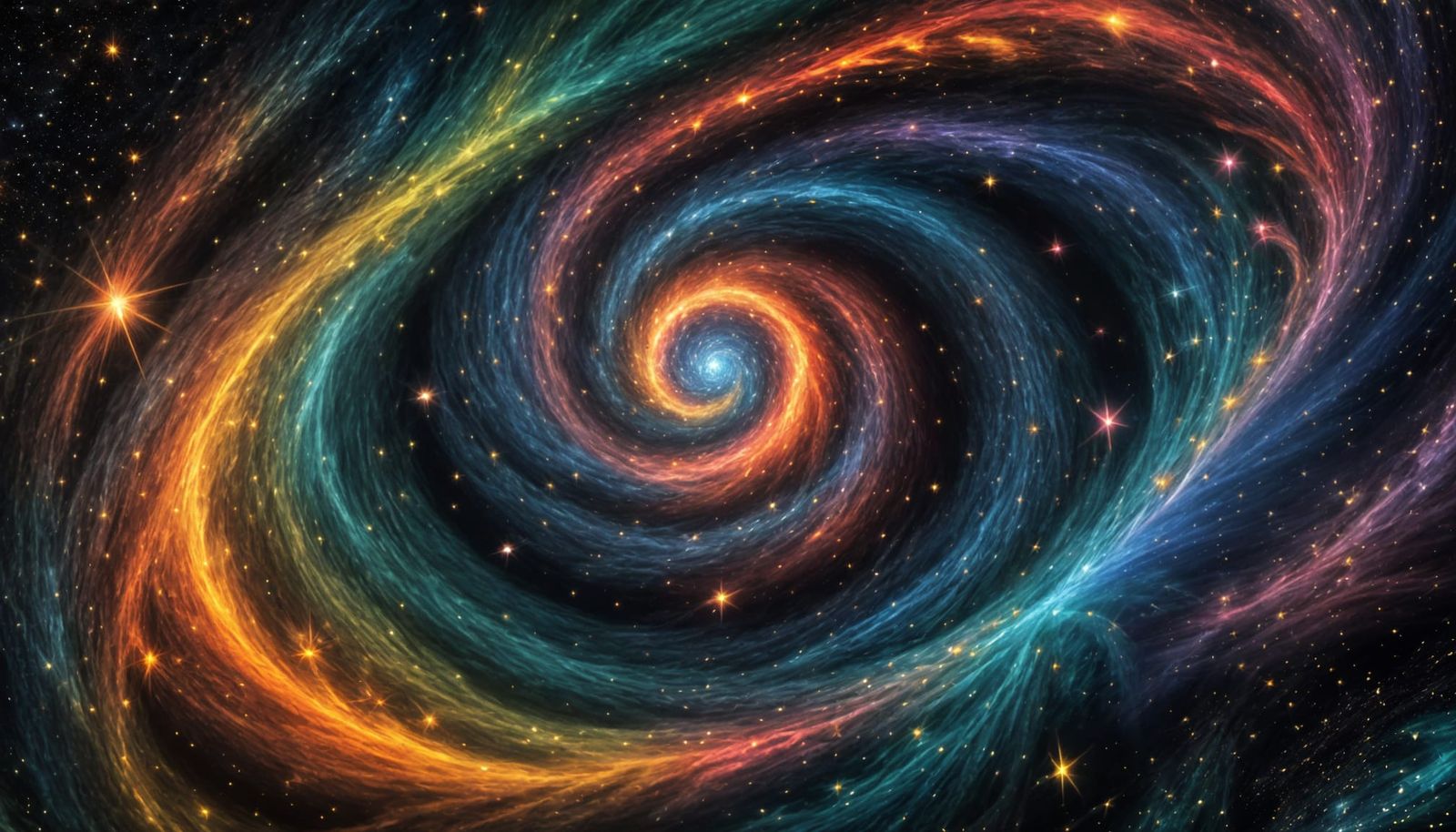 Vibrant Cosmic Vortex in Cinematic Macro