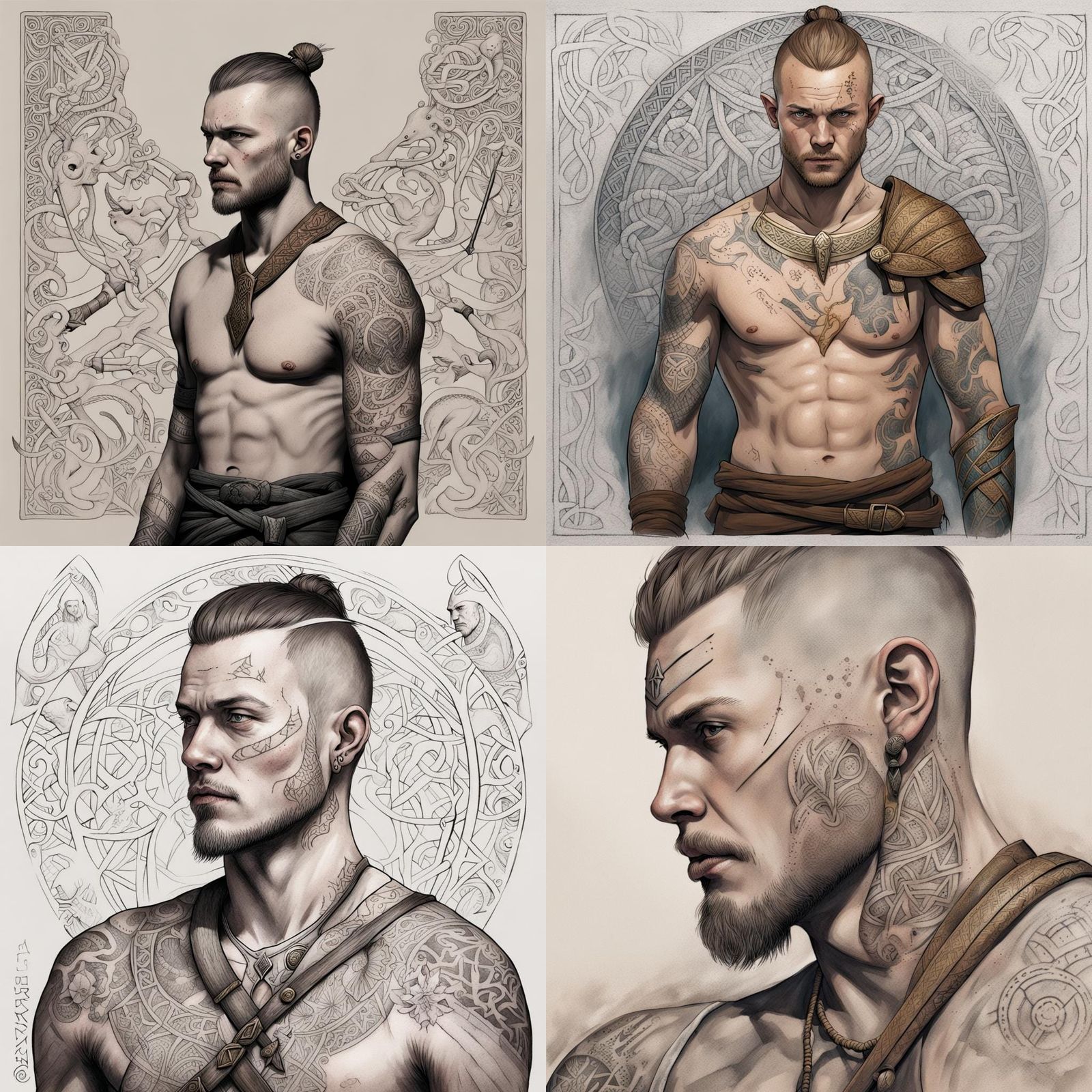 Atreus with Norse Tattoos