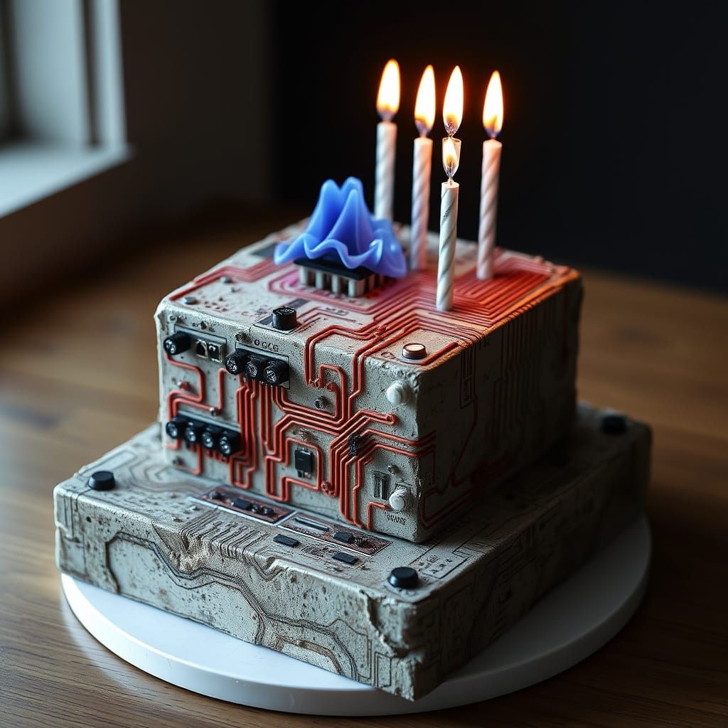 Neon Dreams of Digital Birthdays