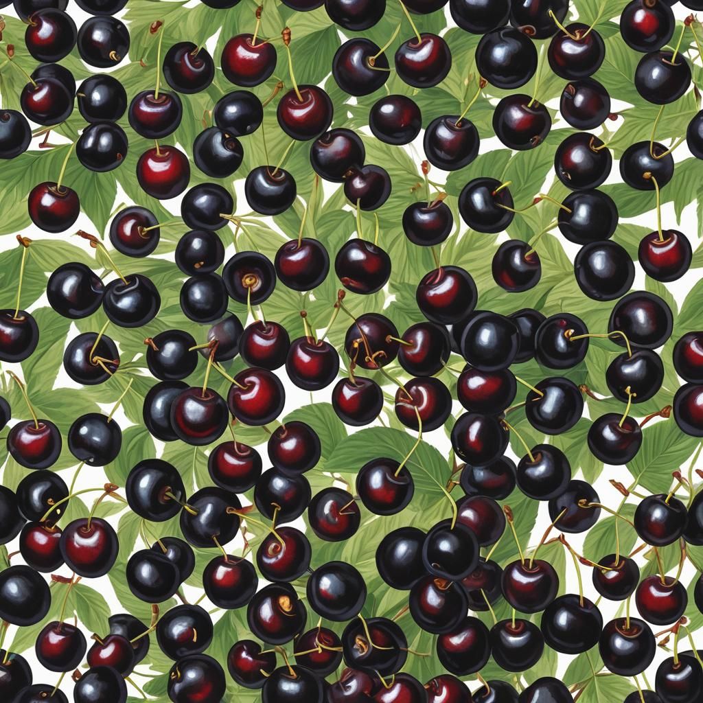 Ripe Black Cherries