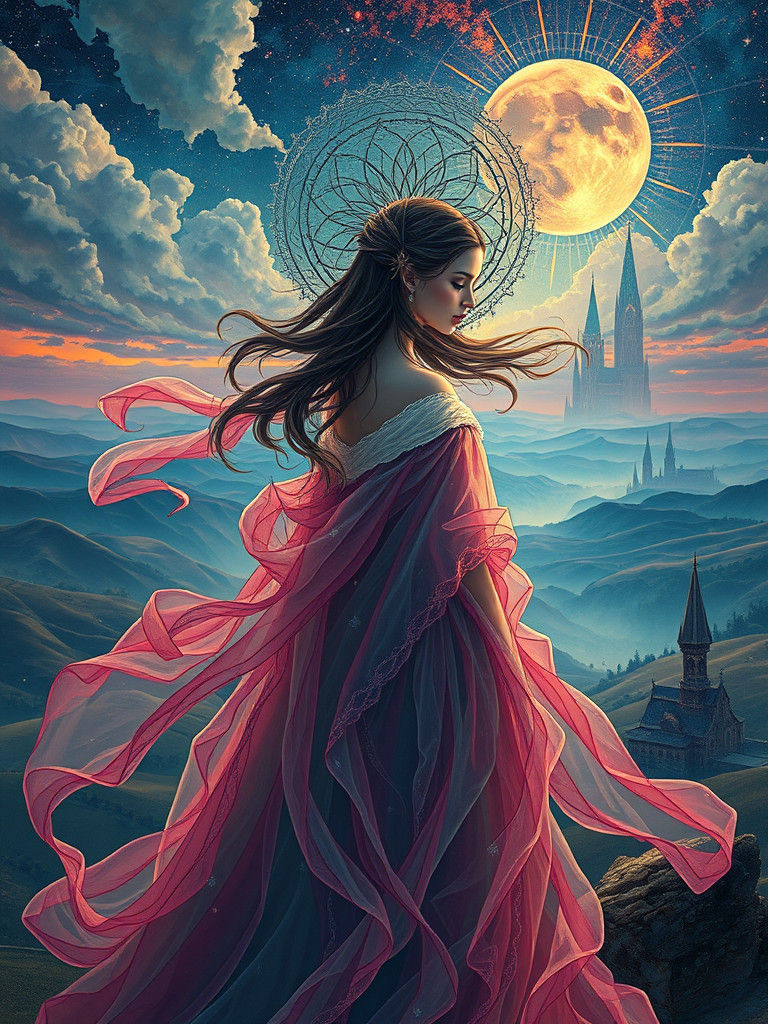 Ethereal Women in a Dreamlike Surreal Landscape