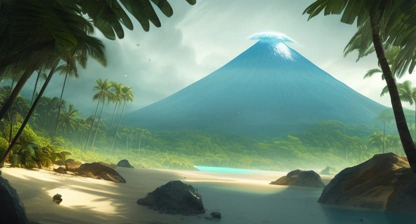 Lush Jungle Meets Gigantic Volcano