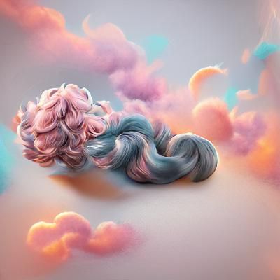 Pastel Smoky Curl in 8K Resolution