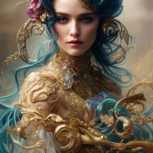 Sleeping Beauty in Elaborate Masquerade Mask