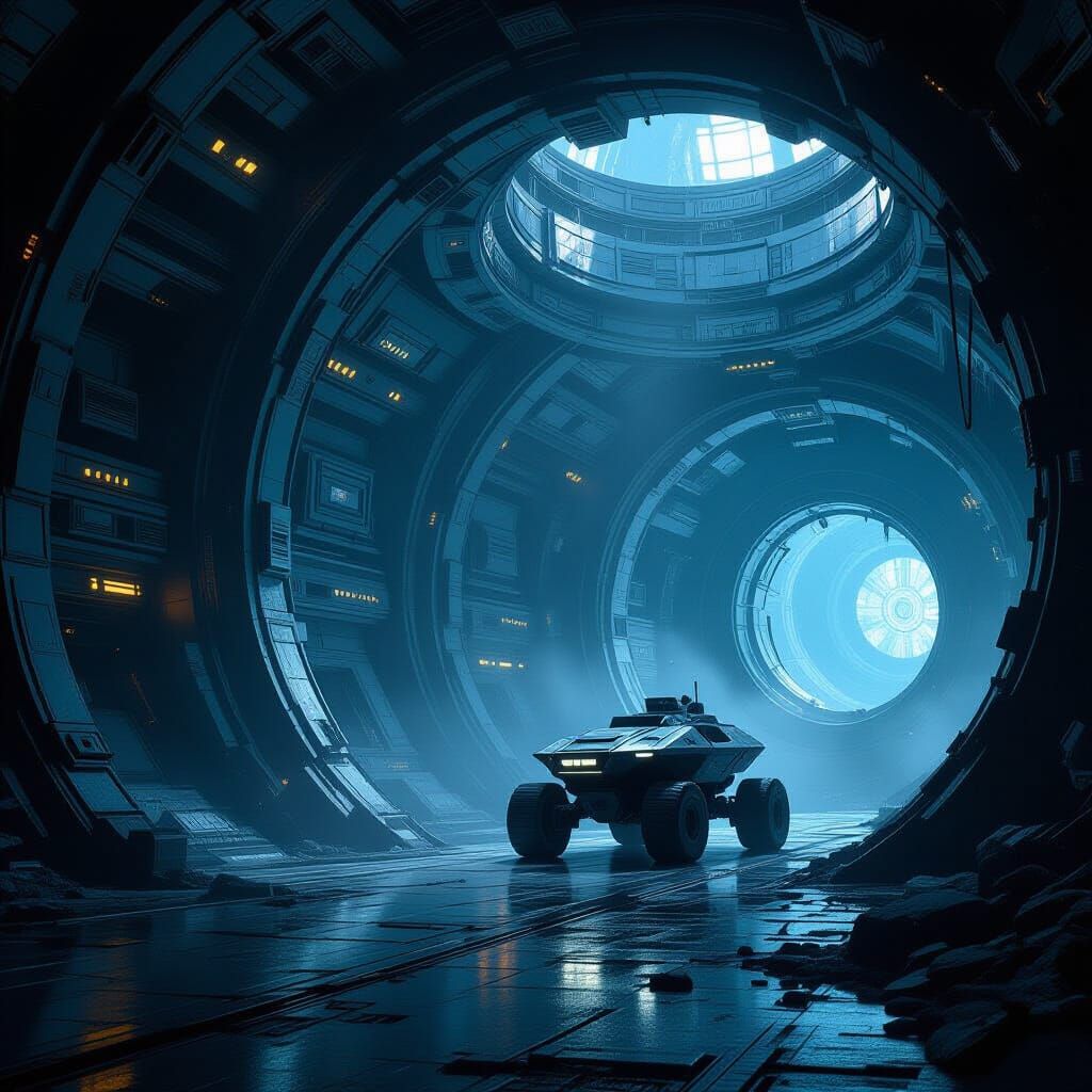 Lone Rover Explores Derelict Star Wars Ship Interior