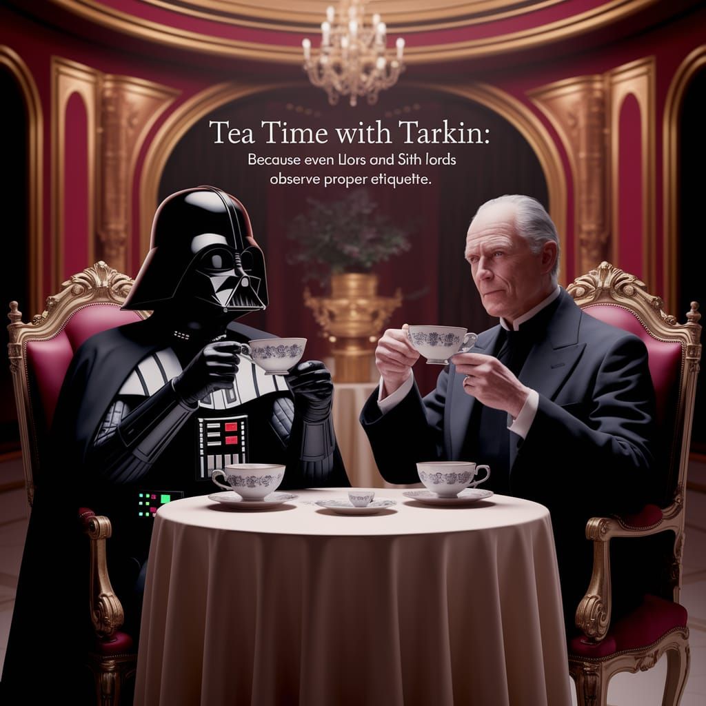 Darth Vader and Tarkin's Elegant Tea Time