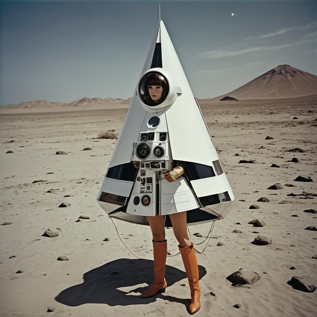 Futuristic Space Sailboat: 1968 Fashion Editorial