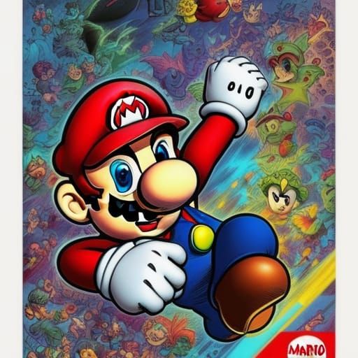 Mario in Perfect Comic Book Art